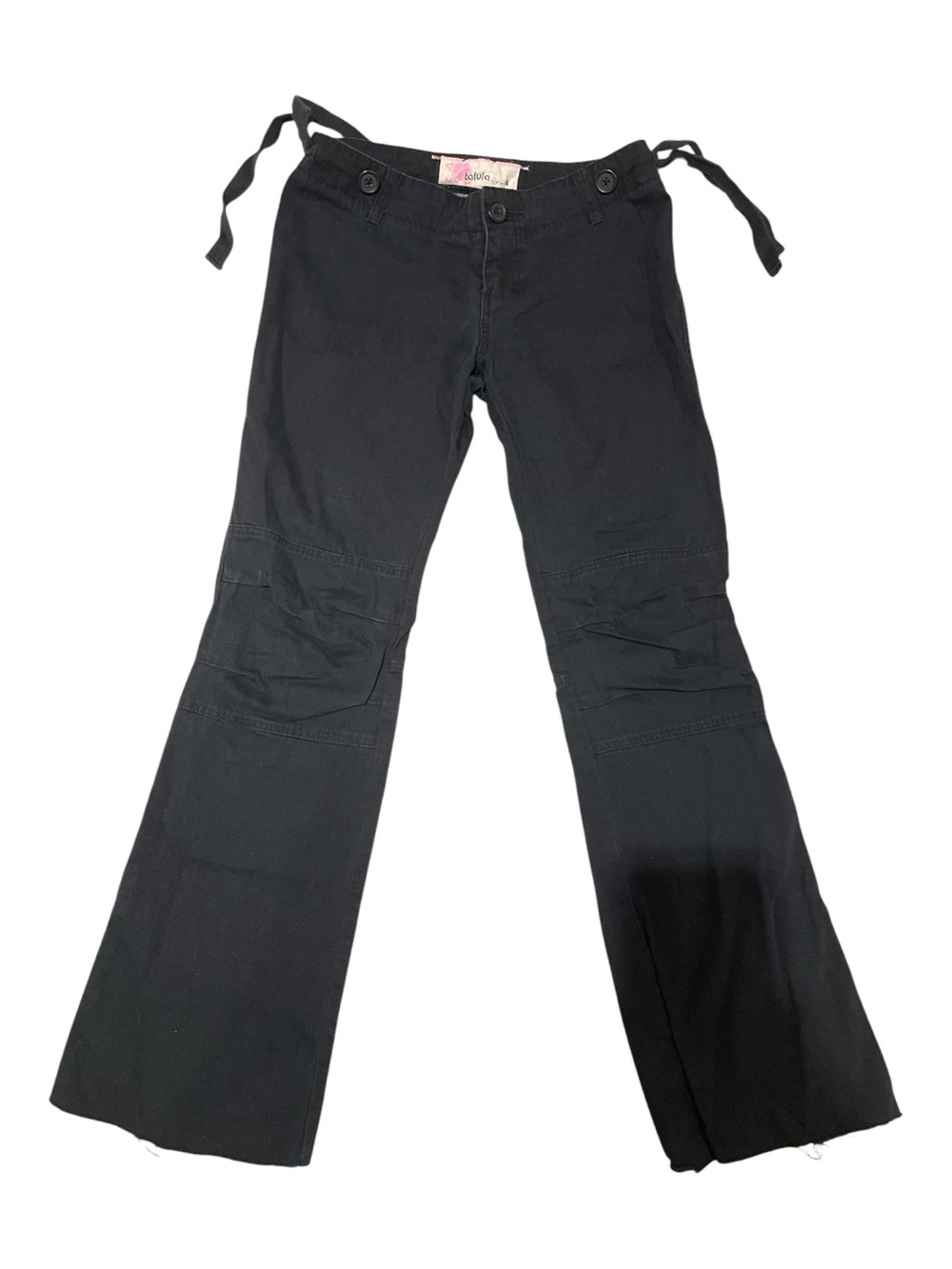 Aritzia— Talula Black Low-Rise Utility Moto/Cargo Jeans